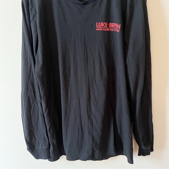 Luke Bryan What Makes you Country Tour Shirt Long Sleeves Black Tee - Picture 3 of 5